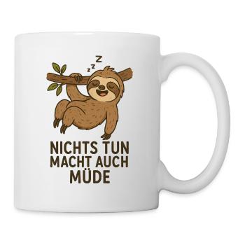 Nap sloth with slogan funny sayings - Mug - white - Right