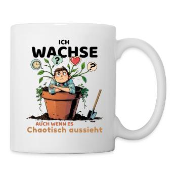 Thoughtful plant with thought bubbles - Mug - white - Right