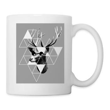 Deer Head - Deer - Hipster - Mug - white - Right