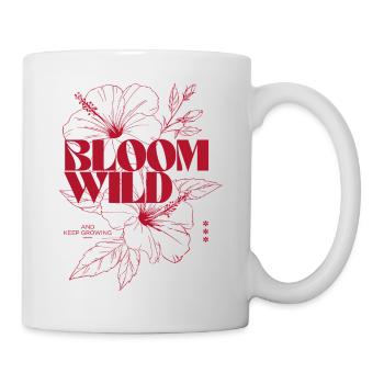 Bloom Wild Floral Typography Design - Mug - white - Right