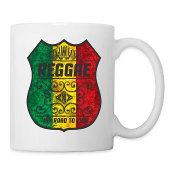 Motif drapeau reggae avec design culturel - Mug blanc - blanc - Droite
