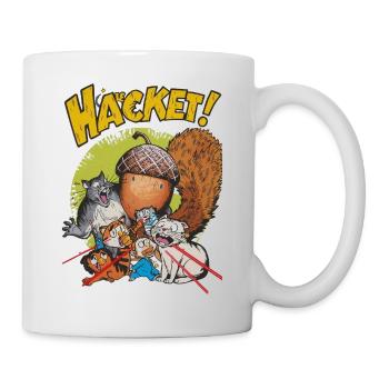 Hasen Jagt Szene Jugendwörter Humor  - Tasse - Weiß - Rechts