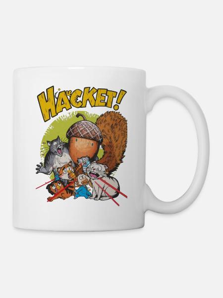Hasen Jagt Szene Jugendwörter Humor - Tasse - Weiß