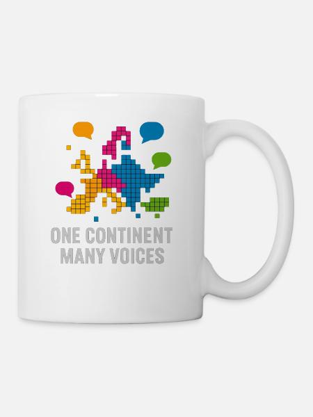 Vielfalt der Stimmen in Europa Languages - Tasse - Weiß