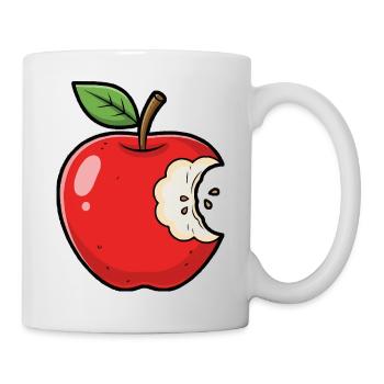 Appel_hap_eruit - Tasse - Weiß - Rechts
