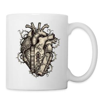Cœur anatomique du bibliophile - Mug blanc - blanc - Droite