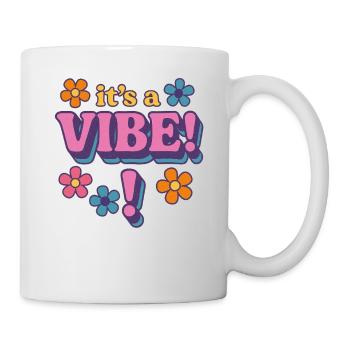VIBE Retro Blumen - Tasse - Weiß - Rechts