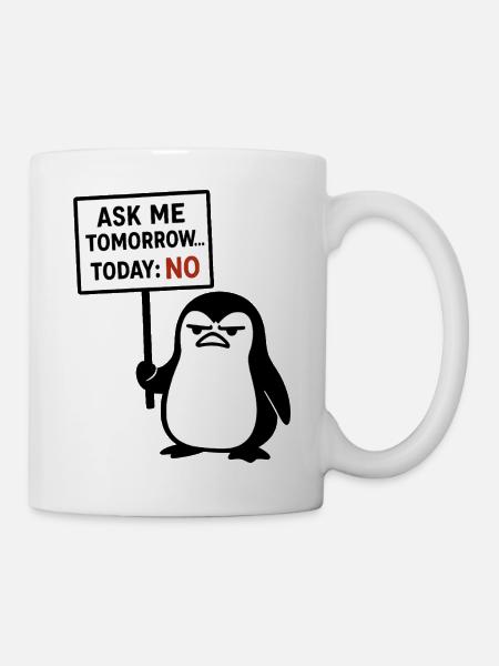 Type de carte postale humoristique avec cafard - Mug blanc - blanc