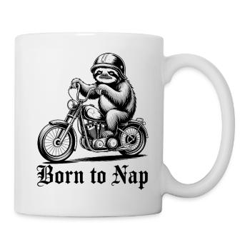 Faultierfahrer auf dem Motorrad - Tasse - Weiß - Rechts