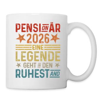 Pensionär 2026 Eine Legende geht in den Ruhestand - Tasse - Weiß - Rechts