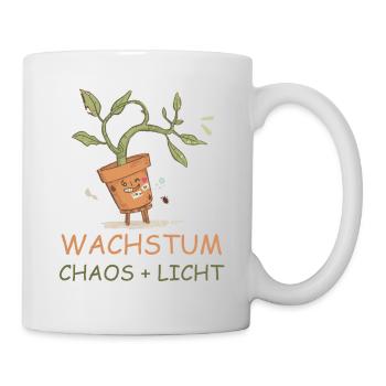 Growth equals chaos plus light - Mug - white - Right