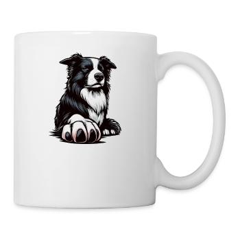 Parler à la patte Border Collie Chien de troupeau Collie - Mug blanc - blanc - Droite