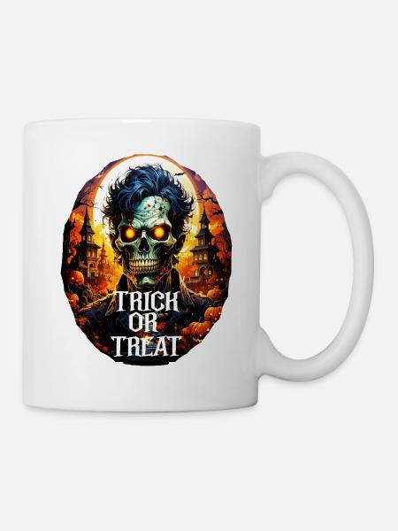 Spooky Halloween Zombie Trick or Treat - Mug - white