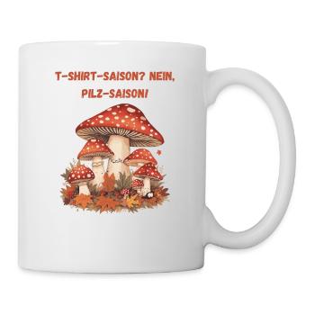Saison des champignons Automne Illustration Champignons - Mug blanc - blanc - Droite