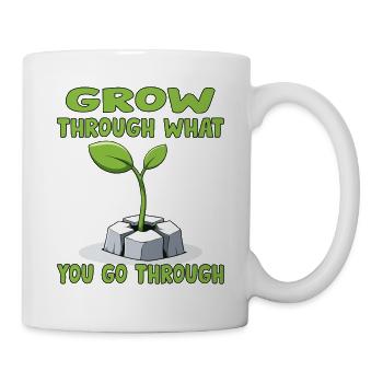 Growth of a green and motor shoot - Mug - white - Right