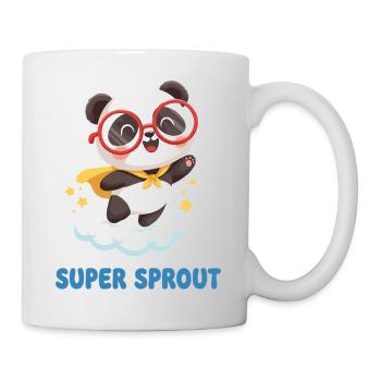 Süßer Super Sprout Panda mit Kappe - Tasse - Weiß - Rechts