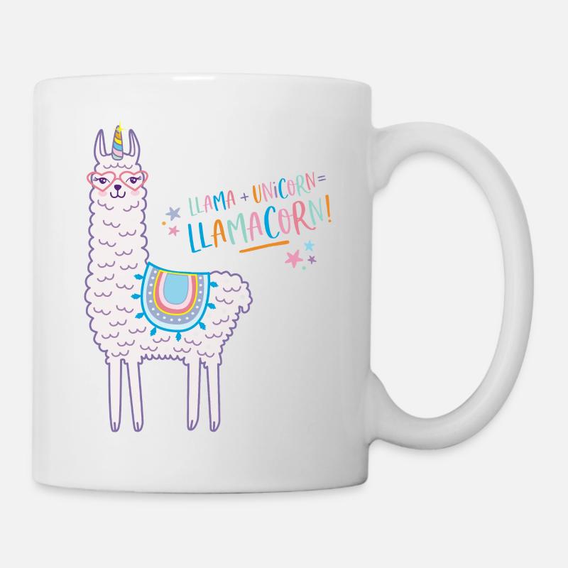 Lamacorn Pink Llama Enhjørning - Kop/krus - hvid