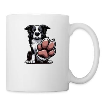 Parlez à la patte Border Collie Hütehund Collie - Mug blanc - blanc - Droite