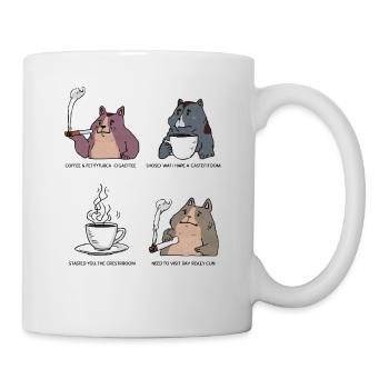 Cat Café Spirit Animal Coffee Breakfast - Mug - white - Right