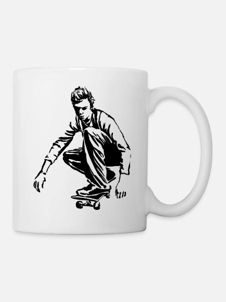 Skateboarding - Mug blanc - blanc