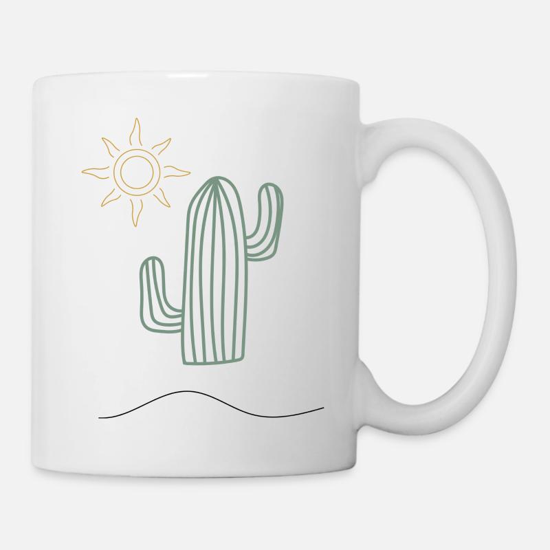Cactus au soleil - Mug blanc - blanc