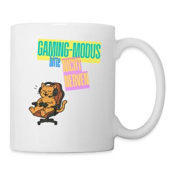 Gaming Mode Cat Not Nerve Design Gaming - Mug - white - Right
