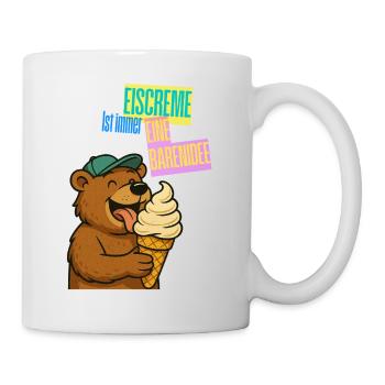 Bär Eiscreme Comic - Mug - white - Right