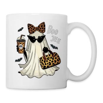 Leopardenghost Mode Boo Jee Halloweenparty - Tasse - Weiß - Rechts