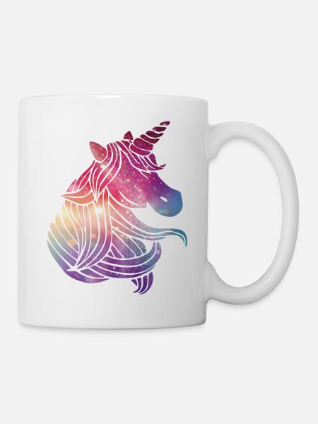 Einhorn Glitzer - Tasse - Weiß