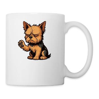 Talk to the Paw Yorkshire Terrier Yorkie Yorkies - Mug - white - Right