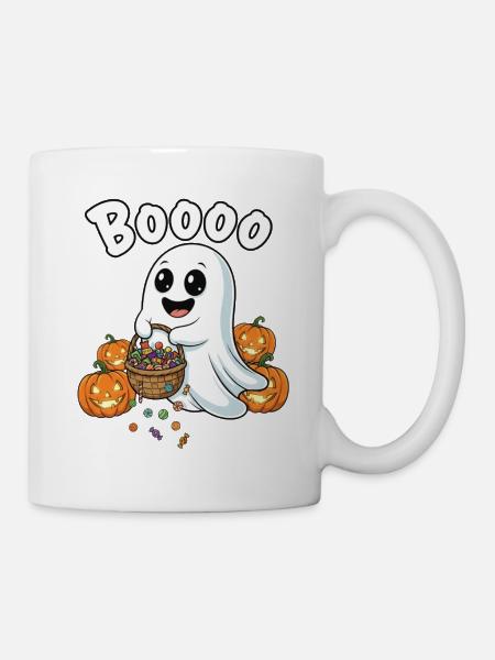 Boo Geist Halloween Bonbonkorb - Tasse - Weiß