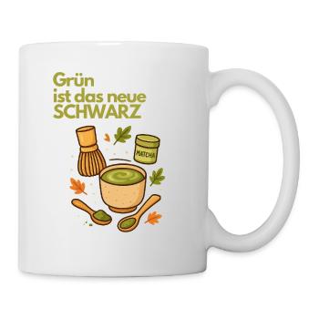Grün ist das neue Schwarz – Matcha No Coffee  - Tasse - Weiß - Rechts