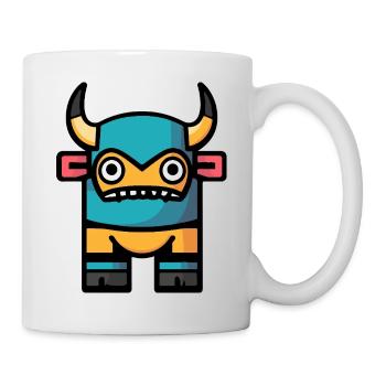 Stier Halloween Comic Bulle - Tasse - Weiß - Rechts