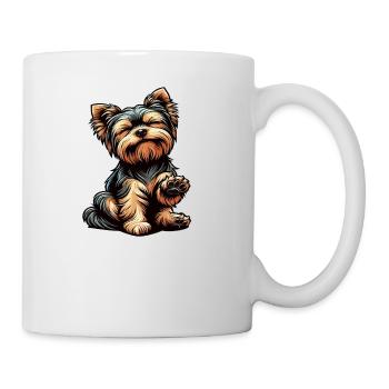 Talk to the Paw Yorkshire Terrier Yorkie Yorkies - Mug - white - Right