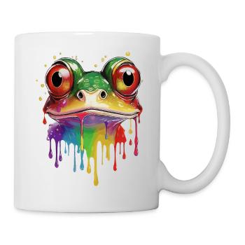 Splash of Color Frog Portrait - Mug - white - Right