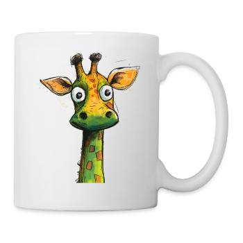 Watercolor Giraffe Caricature - Mug - white - Right