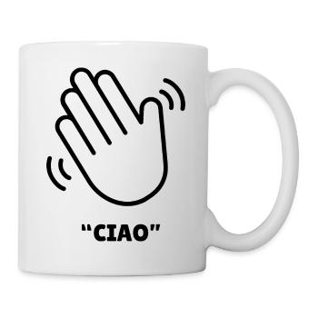 Ciao – Conception de la main agitée - Mug blanc - blanc - Droite
