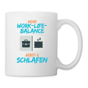 My Work-Life Balance: Work & Sleep - Mug - white - Right