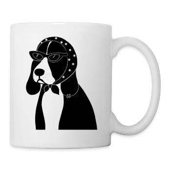 Beagle mit Stil - Tasse - Weiß - Rechts