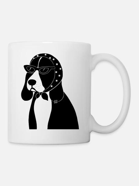 Beagle mit Stil - Tasse - Weiß