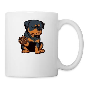 Parlez à la patte Rottweiler Propriétaire du rottweiler - Mug blanc - blanc - Droite