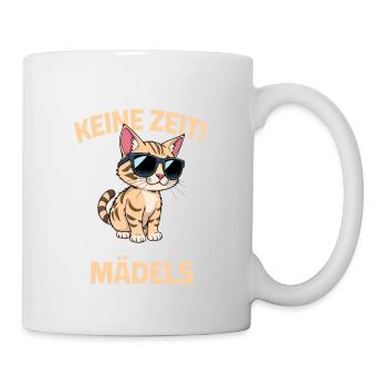 Cat No Time Must Be Funny To My Girls - Mug blanc - blanc - Droite