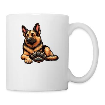 Parlez à la patte Berger allemand - Mug blanc - blanc - Droite