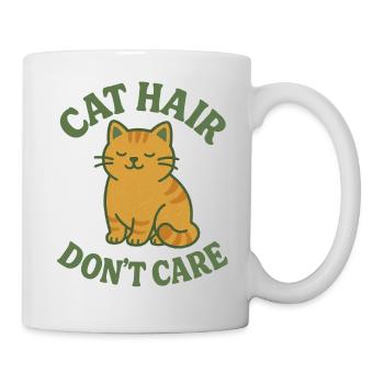 Katzenhaaren ist es egal - Tasse - Weiß - Rechts