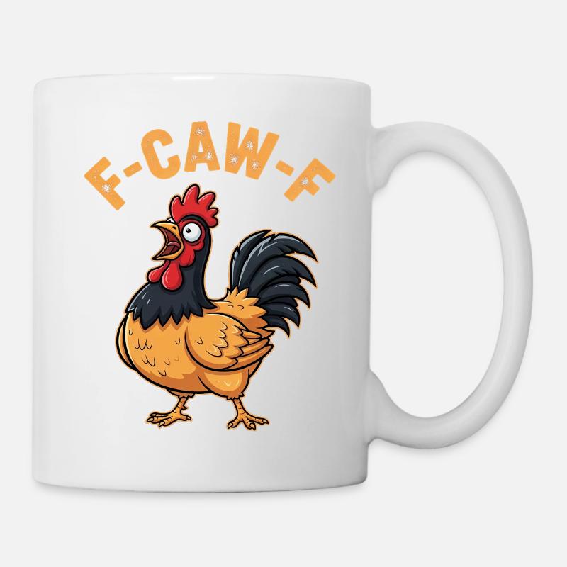 F-Caw-F Vorwerkhuhn Dirndl Meme Lustig Geschenk - Tasse - Weiß