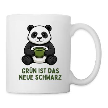  Panda Kaffeezeit grün Tee Getränk - Tasse - Weiß - Rechts
