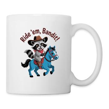 Reiten Bandit Waschbär - Tasse - Weiß - Rechts