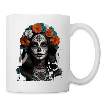 Sugar Skull Bloom Crown - Mug - white - Right