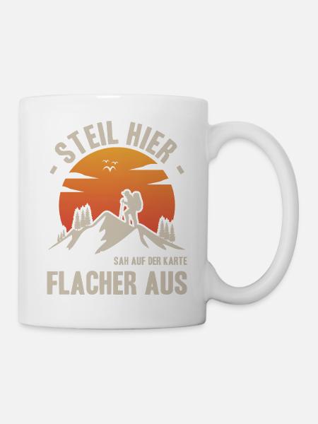 Wandern Sprüche Wanderer Wanderoutfits - Tasse - Weiß