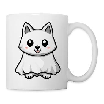 Loup Halloween Fantôme - Mug blanc - blanc - Droite